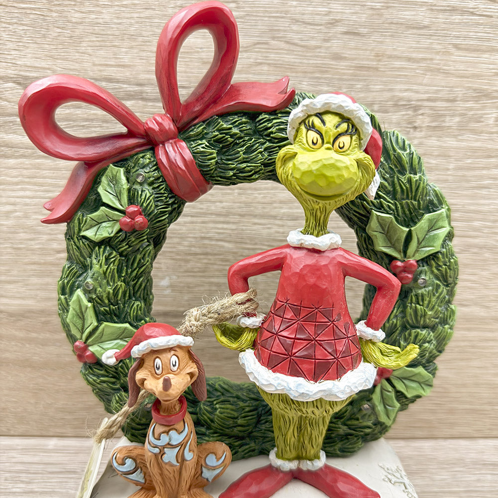 Grinch e Max con Corona Led Enesco