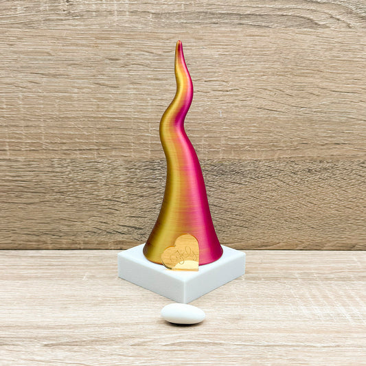 Corno Multicolor Fucsia con Cuore Orchidea