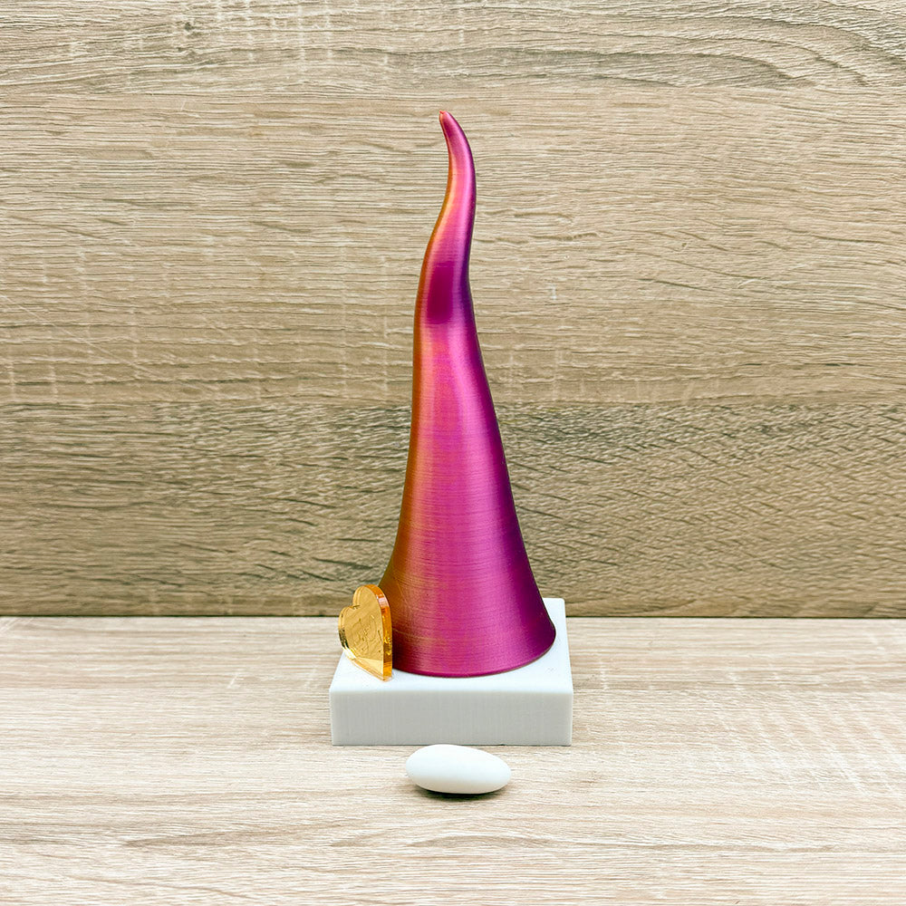 Corno Multicolor Fucsia con Cuore Orchidea