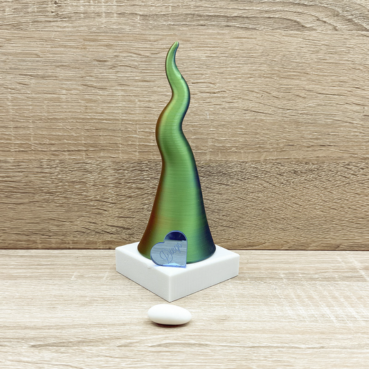 Corno Multicolor Verde con Cuore Orchidea