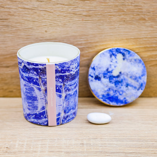 Candela Profumata "Linea Marmo" Blu Madrhèlen