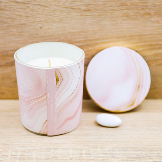 Candela Profumata "Linea Marmo" Rosa Madrhèlen