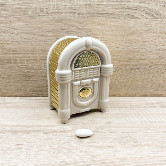 Jukebox Cassa Vintage Tortora e Oro Baratti