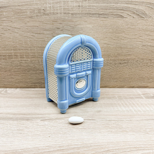 Jukebox Cassa Vintage Celeste e Argento Baratti