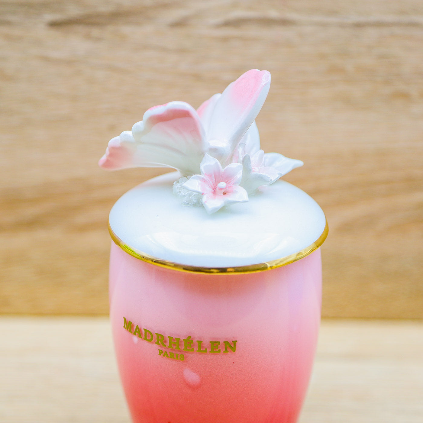 Candela Rosa con Farfalla "Linea Papillon" Madrhèlen