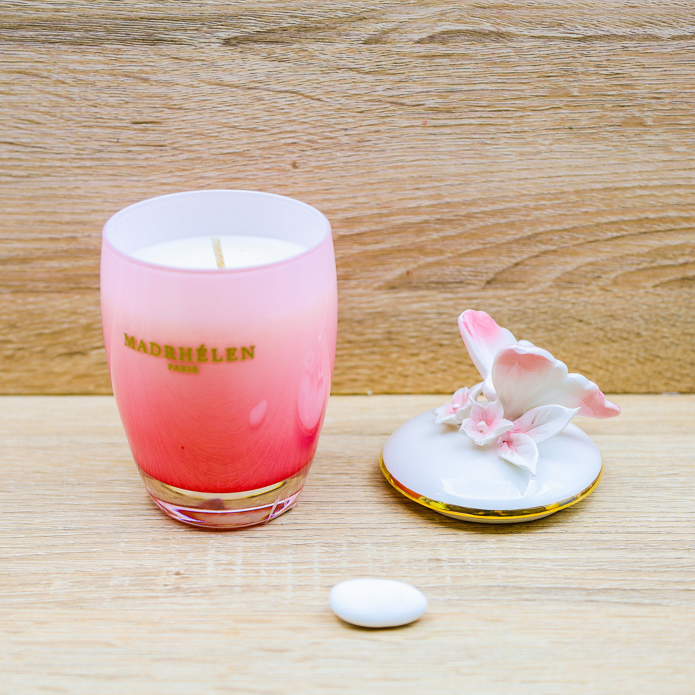 Candela Rosa con Farfalla "Linea Papillon" Madrhèlen