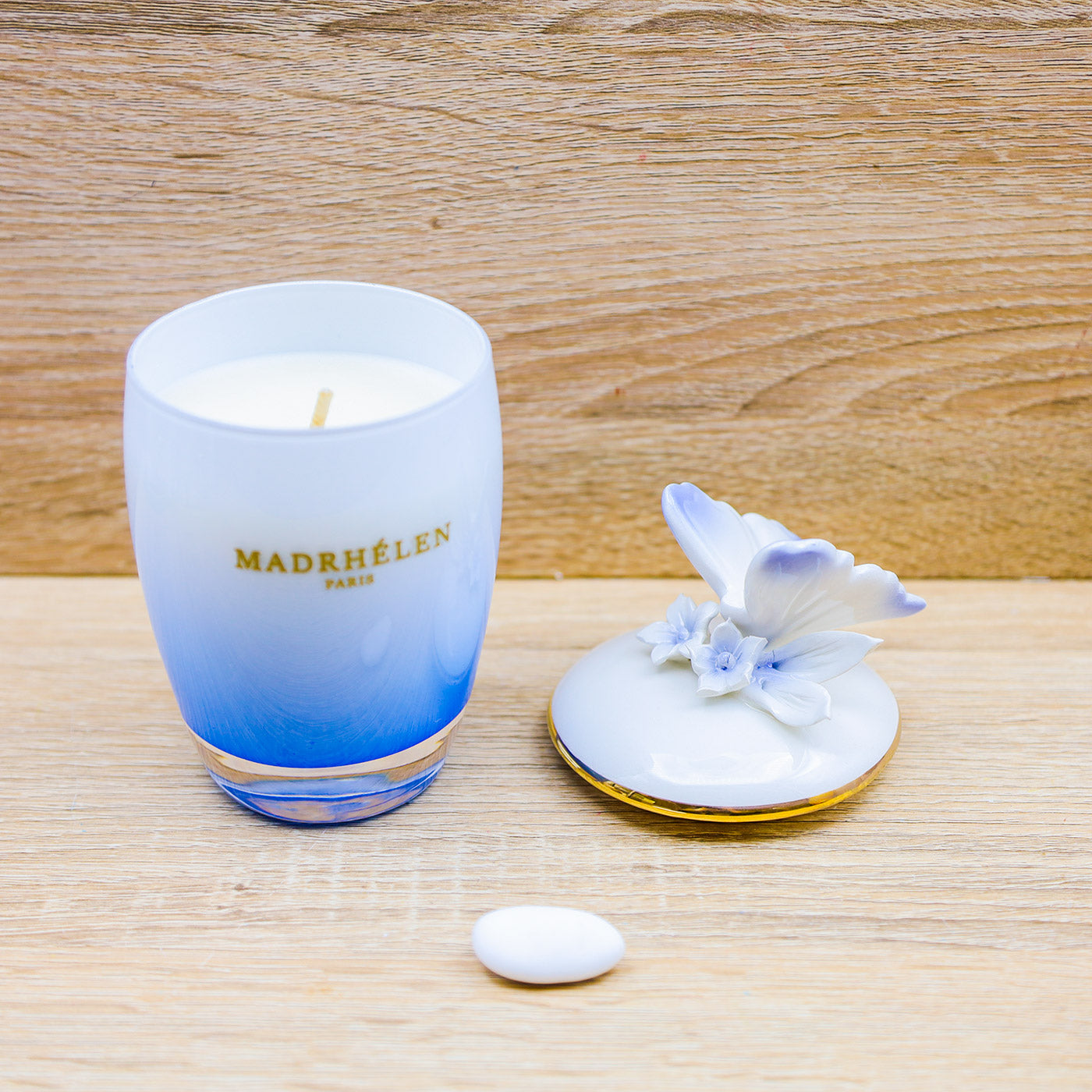 Candela Celeste con Farfalla "Linea Papillon" Madrhèlen
