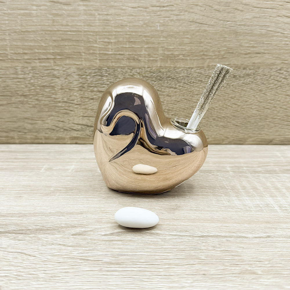 Profumatore Piccolo Cuore Oro Rosa Claraluna