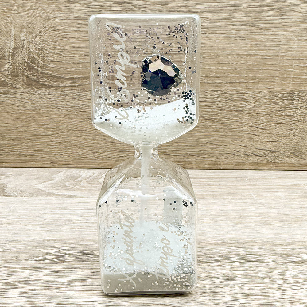 Clessidra Bianca con Strass Cuore Claraluna
