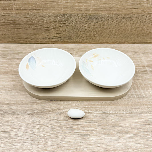 Set 2 Ciotole con Vassoio Fiori Mandorle by Paben