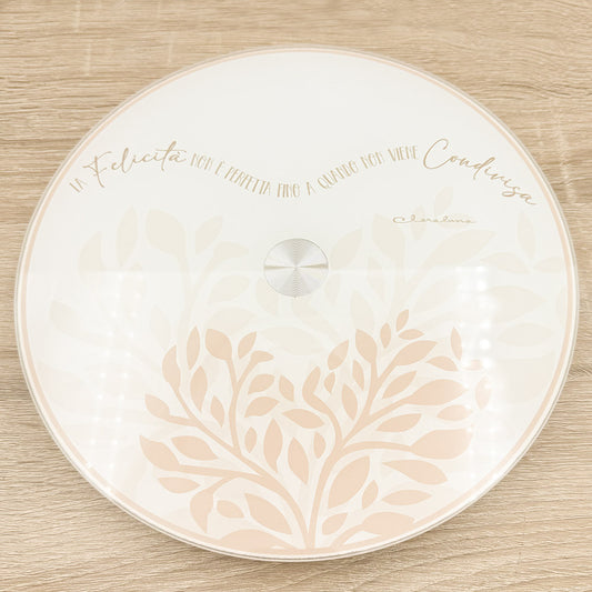 Vassoio Girevole Cuore Rosa Claraluna