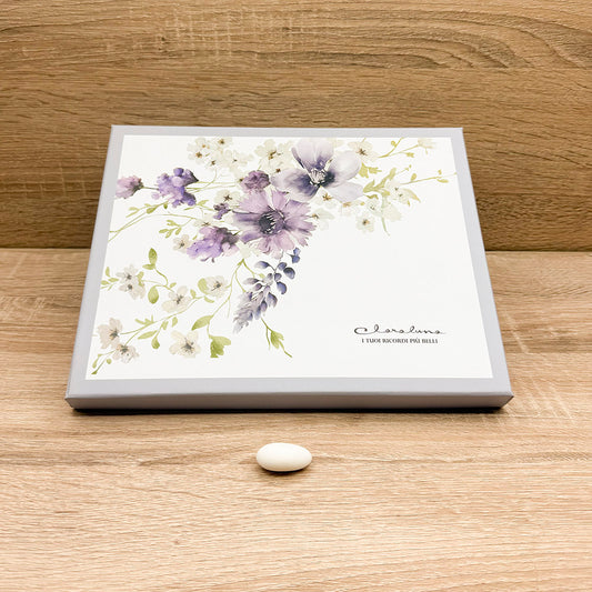 Portafoto Decoro Floreale Lilla Claraluna