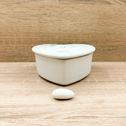 Scatola Cuore Decoro Floreale Lilla Claraluna