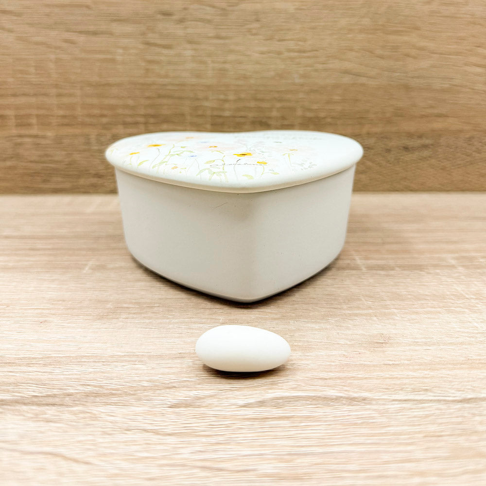 Scatola Cuore Decoro Floreale Rosa Claraluna