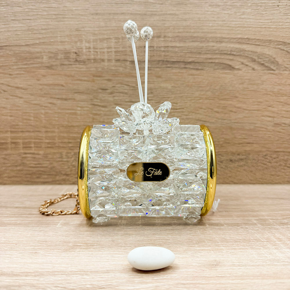 Borsetta Profumatore in Cristallo Orchidea Bomboniere