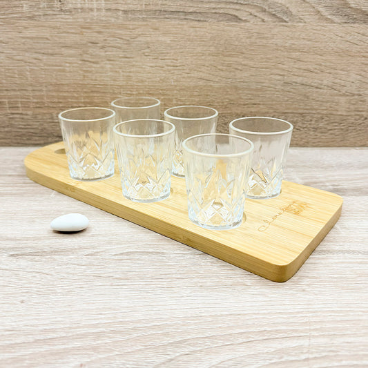 Vassoio Bamboo con Sei Bicchierini Claraluna