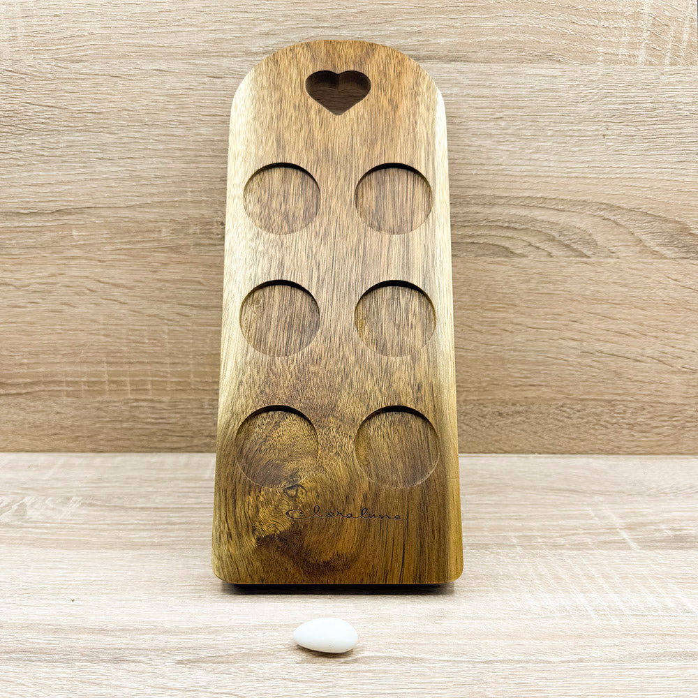 Vassoio Acacia con Sei Bicchierini Claraluna