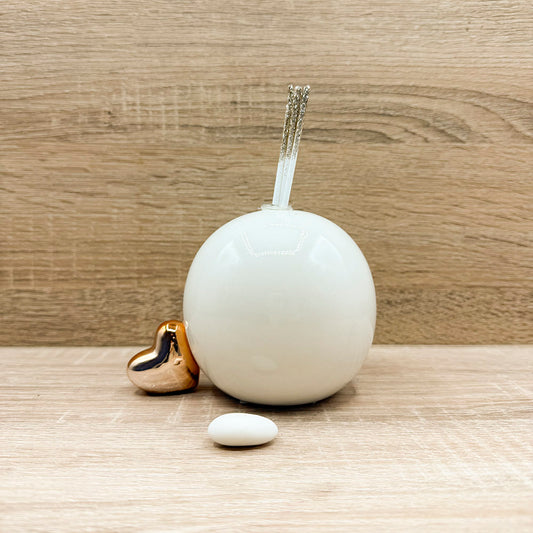 Profumatore Mappamondo Grande con Cuore Oro Rosa e Frase Claraluna