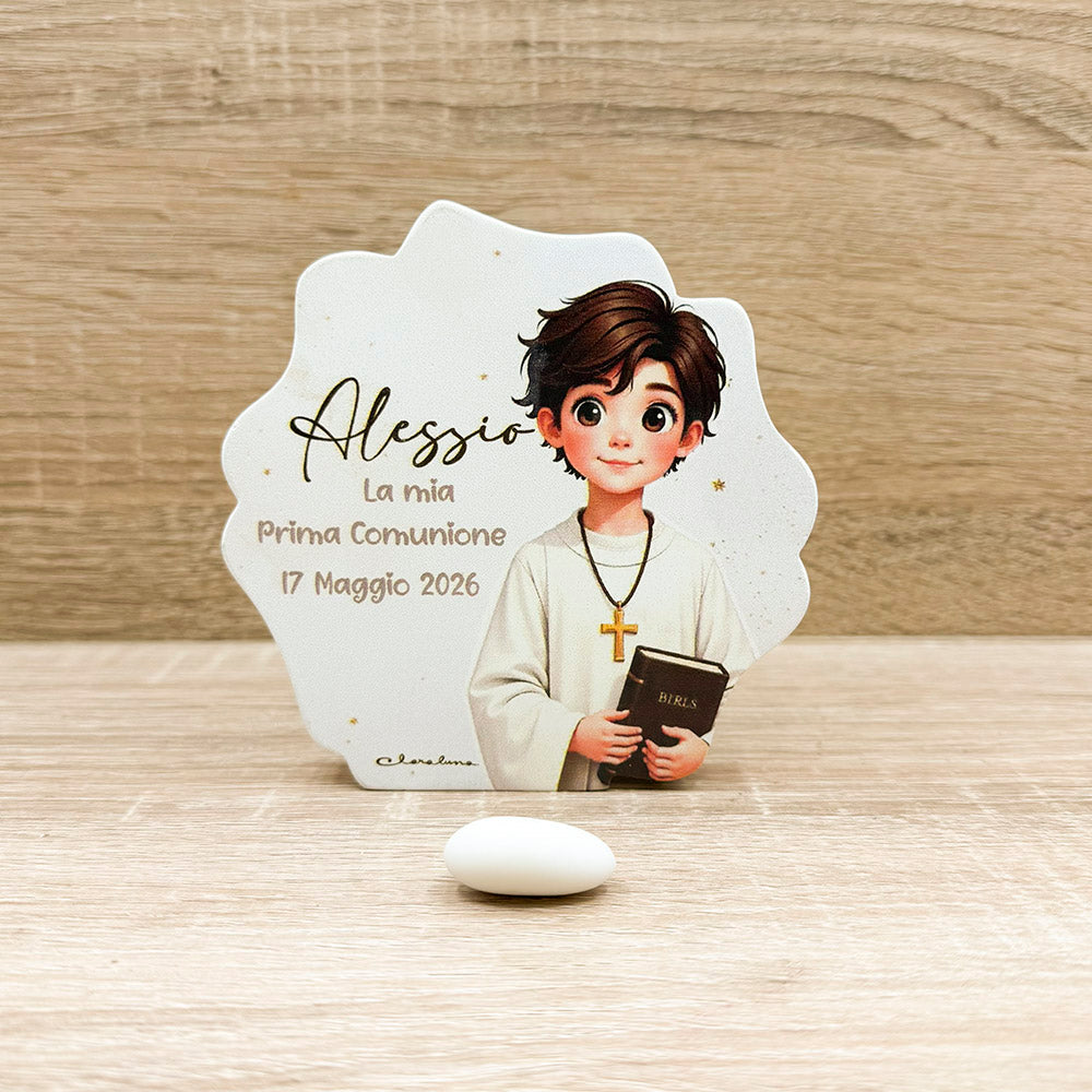Quadretto Comunione Bimbo Claraluna