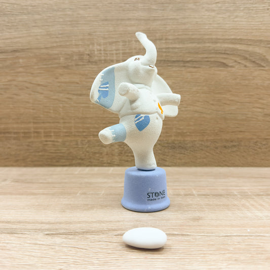 Elefante Bianco E Azzurro Stone Italy