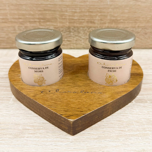 Vassoio Acacia con Set Marmellata Fichi e Mora Claraluna