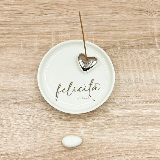 Piattino Porta Incenso "Felicità" Claraluna