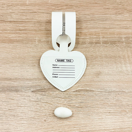 Tag per Valigia Cuore Bianco Claraluna