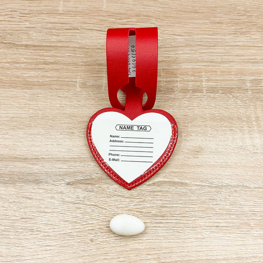 Tag per Valigia Cuore Rosso Claraluna