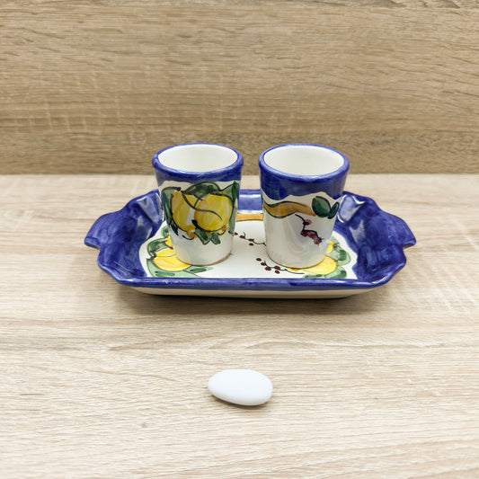 Set Tazzine E Vassoio Il Borgo Di Vietri