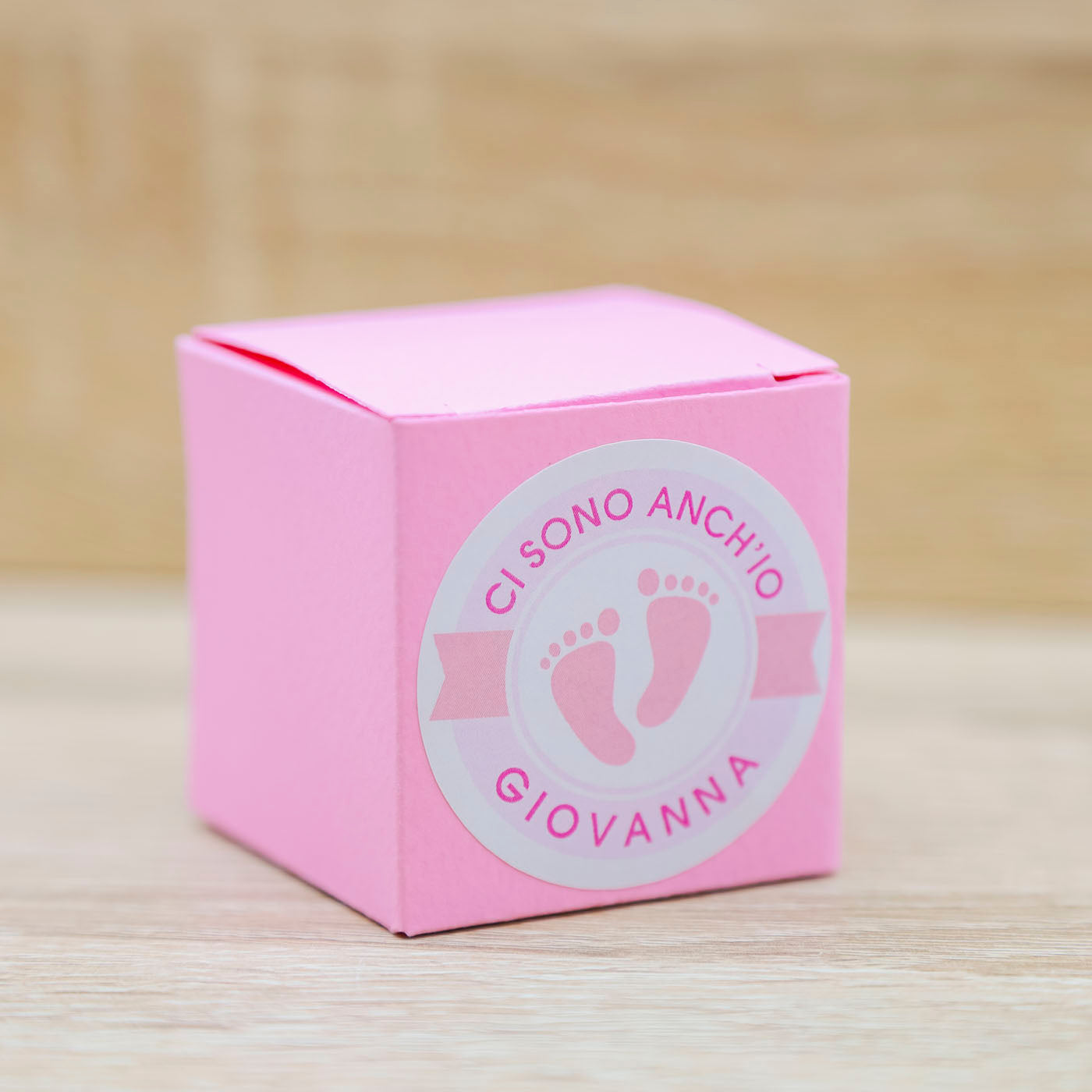 Scatolina Portaconfetti Rosa Personalizzata