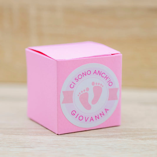 Scatolina Portaconfetti Rosa Personalizzata