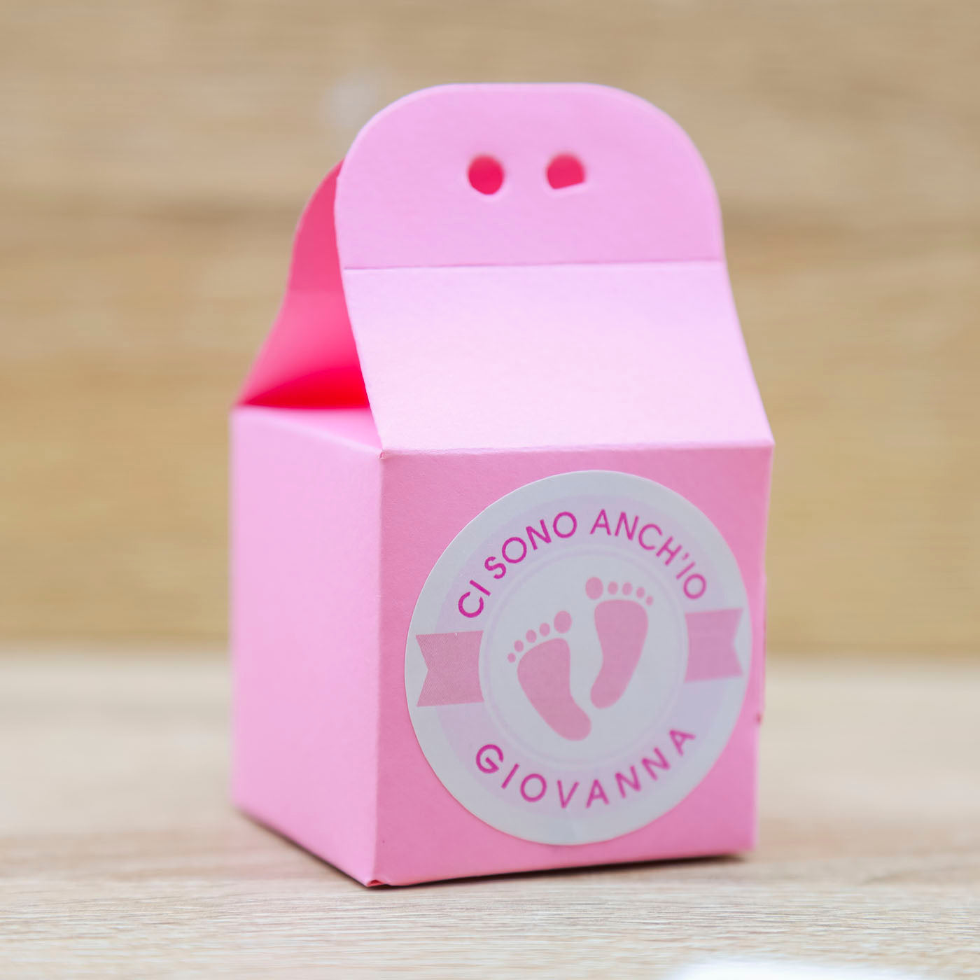 Scatolina Portaconfetti Rosa Personalizzata