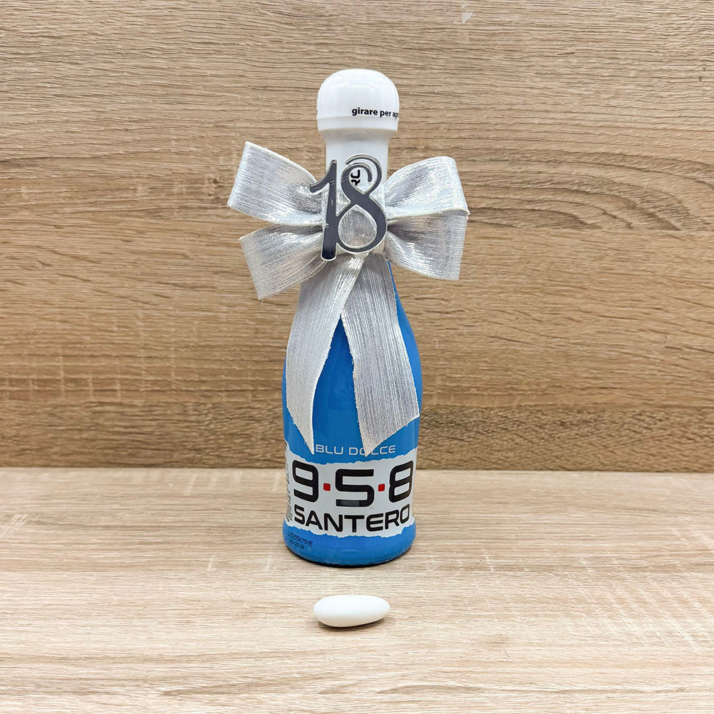Spumante con Fiocco e Numero 18 Santero Azzurra