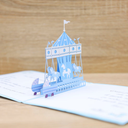 Partecipazione 3D Battesimo Azzurra