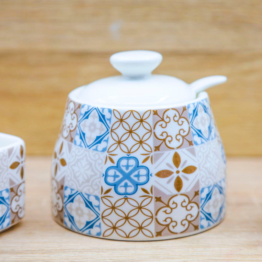 Set Tazzine con Zuccheriera Stile Vietrese