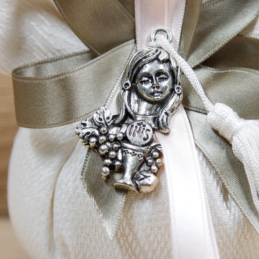 Sacchetto Puffo con Ciondolo Simbolo della Comunione