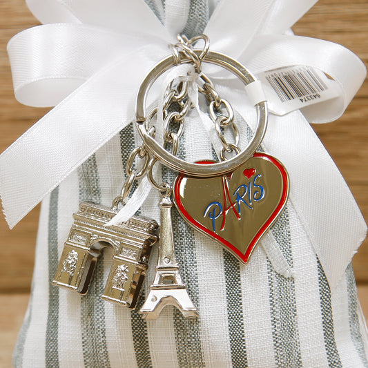 Sacchetto Verde con Portachiavi PARIS Linea Parigi