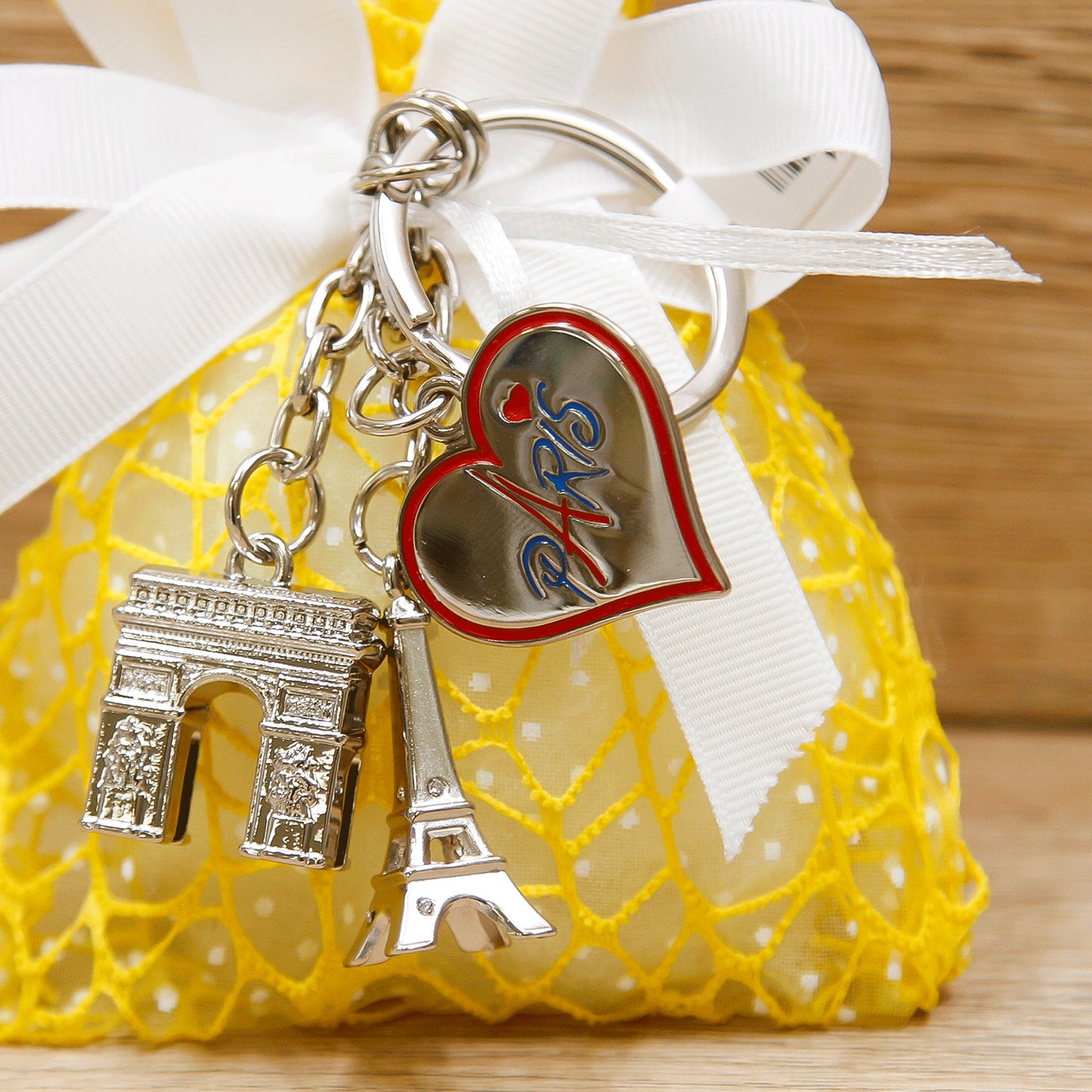 Sacchetto Giallo con Portachiavi PARIS Linea Parigi