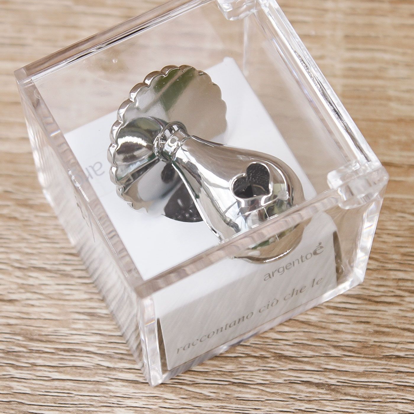 Collana Nascita Chiama Angeli Ciuccio Argento "Love" Argentoé