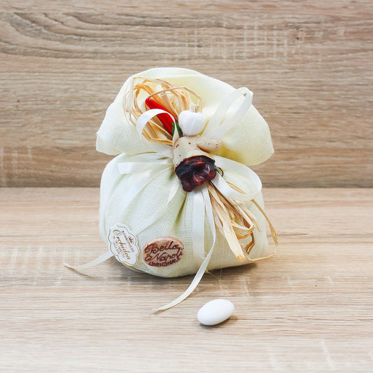 Sacchetto con Sali Panna con Maschera Pulcinella Linea Fortuna