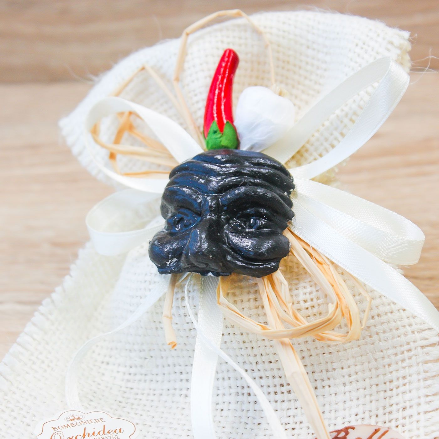 Fazzoletto Iuta Pulcinella Linea Fortuna Bella Napoli