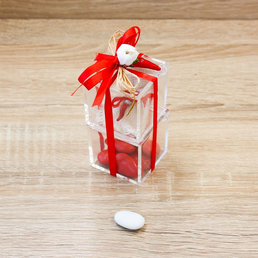 Doppio Cubo Rosso con Peperoncino Linea Fortuna
