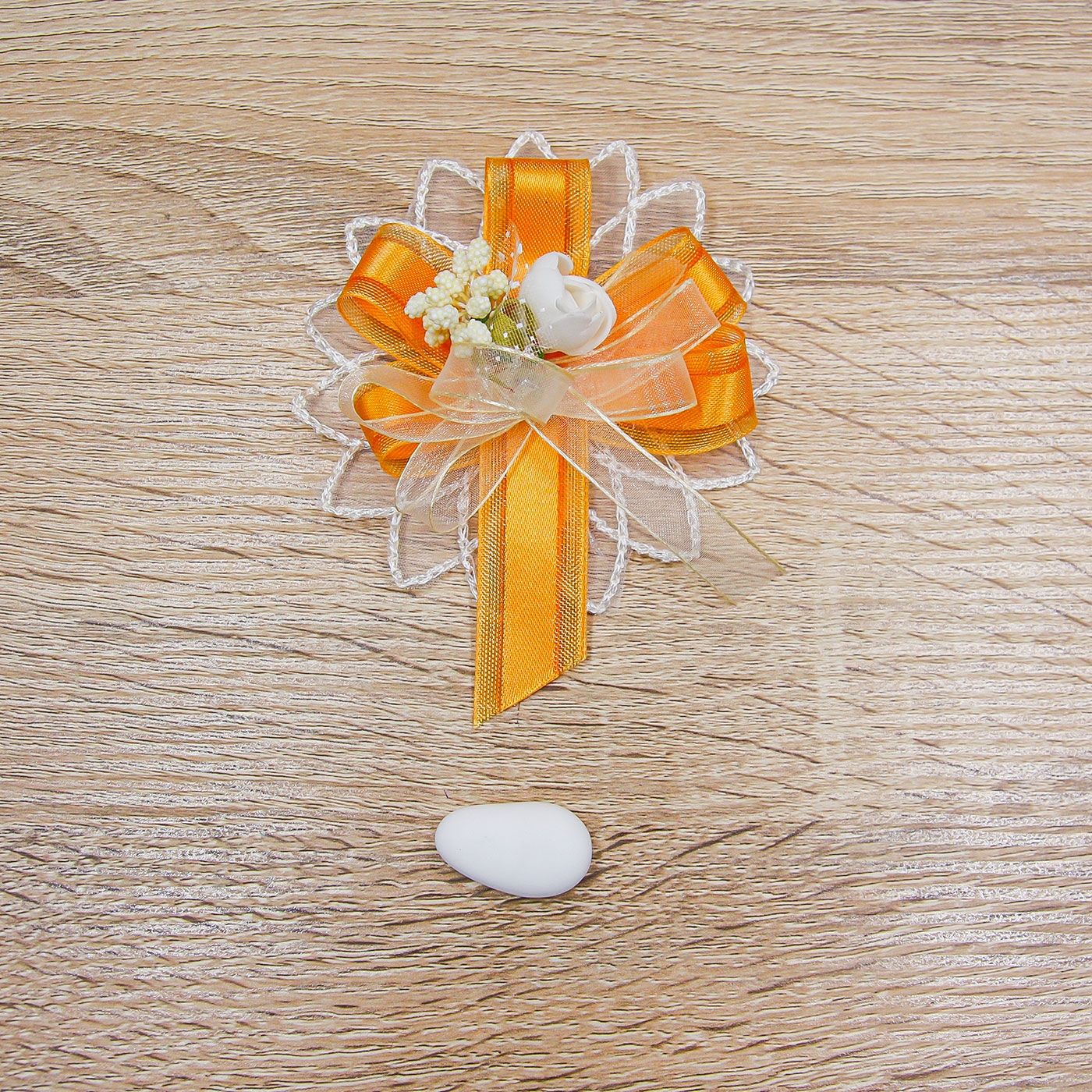 Segnaposto Arancio con Fiorellini