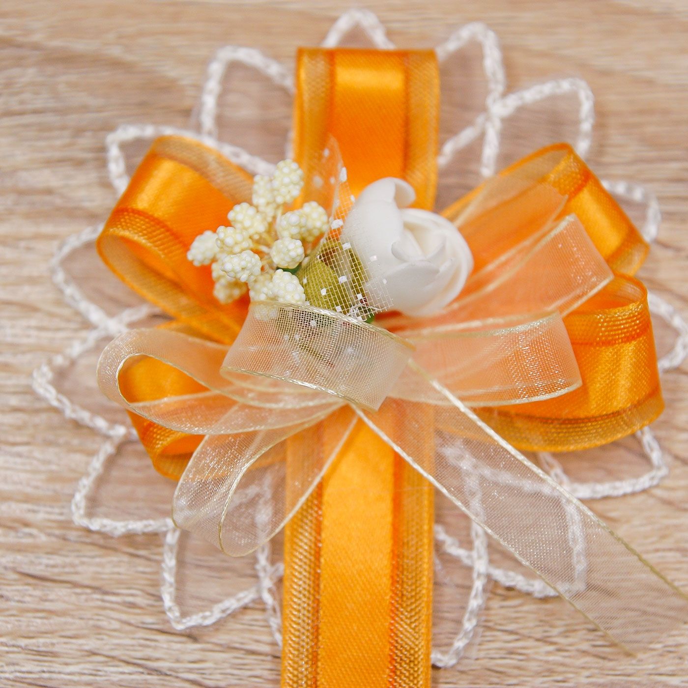 Segnaposto Arancio con Fiorellini