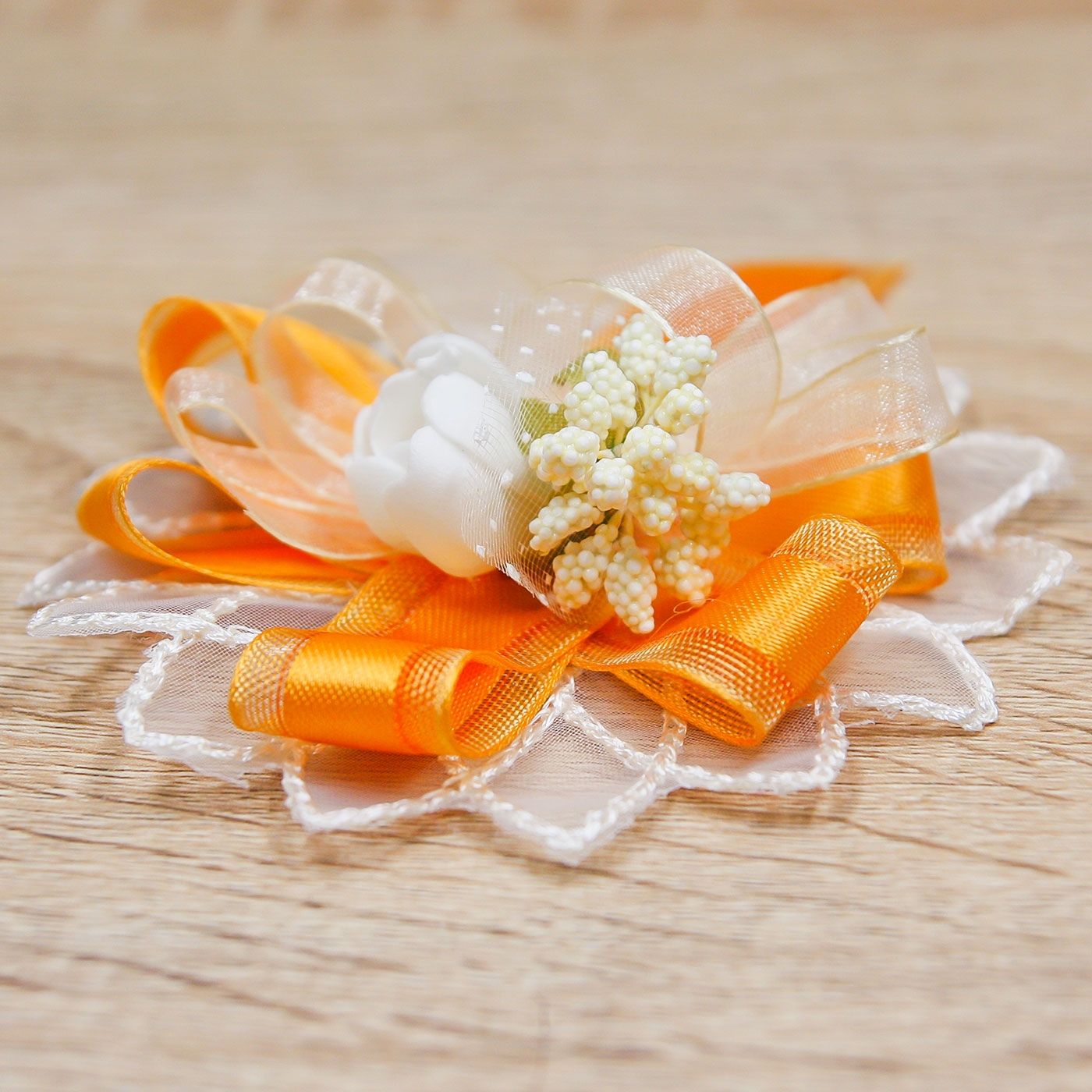 Segnaposto Arancio con Fiorellini