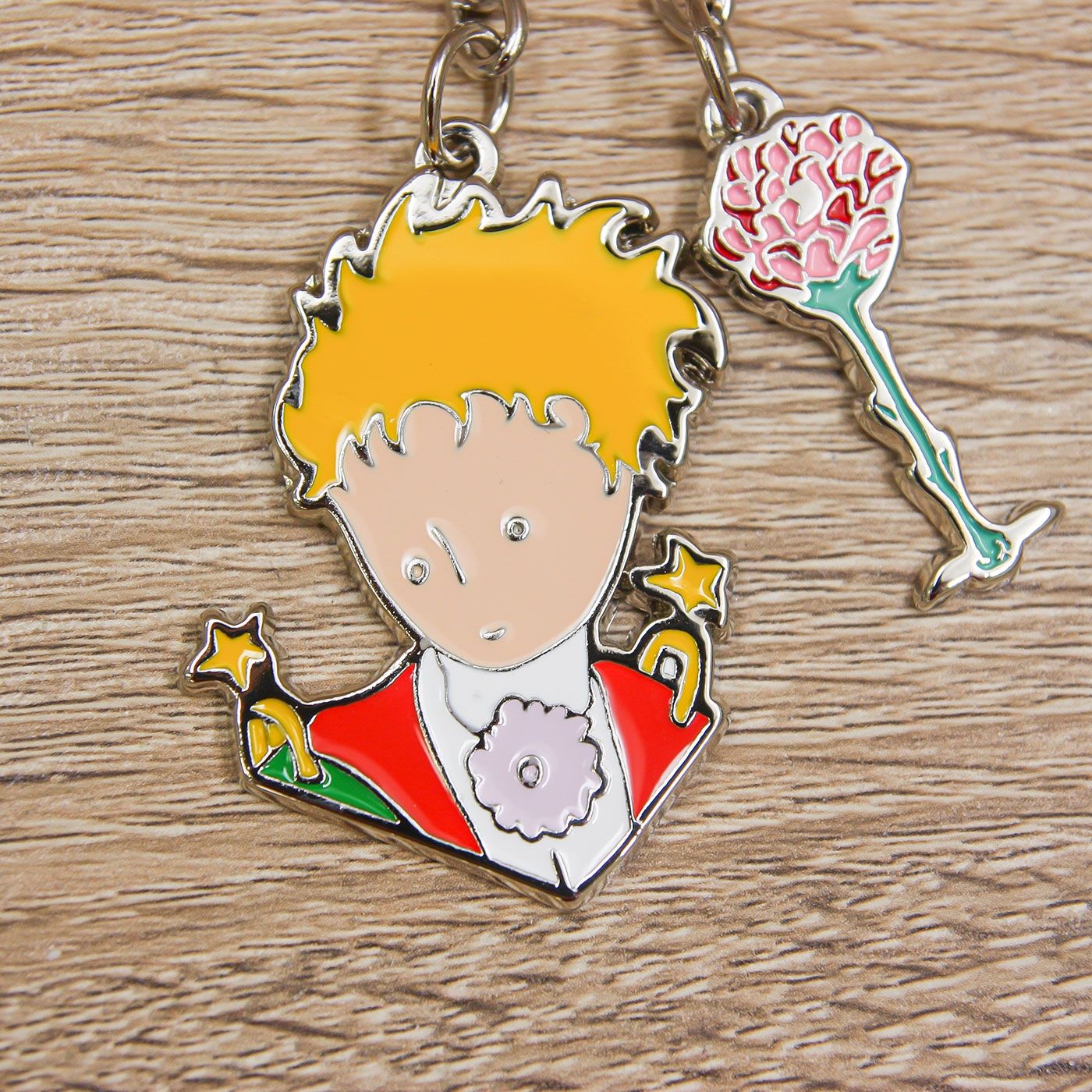 Portachiavi Il Piccolo Principe con Rosa