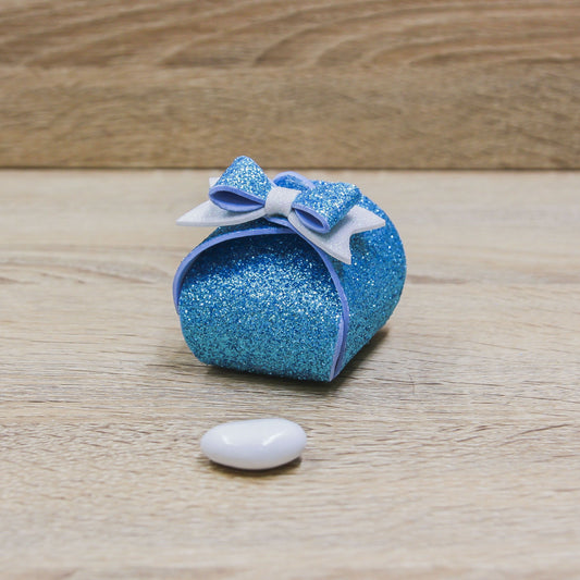Portaconfetti Piccolo Glitter Celeste