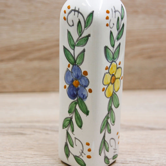 Bottiglia Liquore Fiori Giallo e Blu Stile Vietrese Il Borgo di Vietri