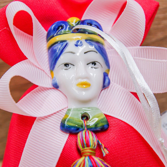 Sacchetto Rosa con Testa Moro Donna