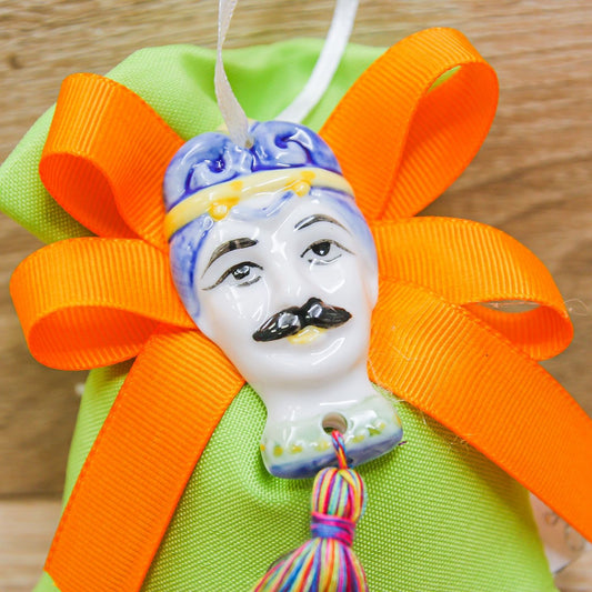 Sacchetto Verde con Testa Moro